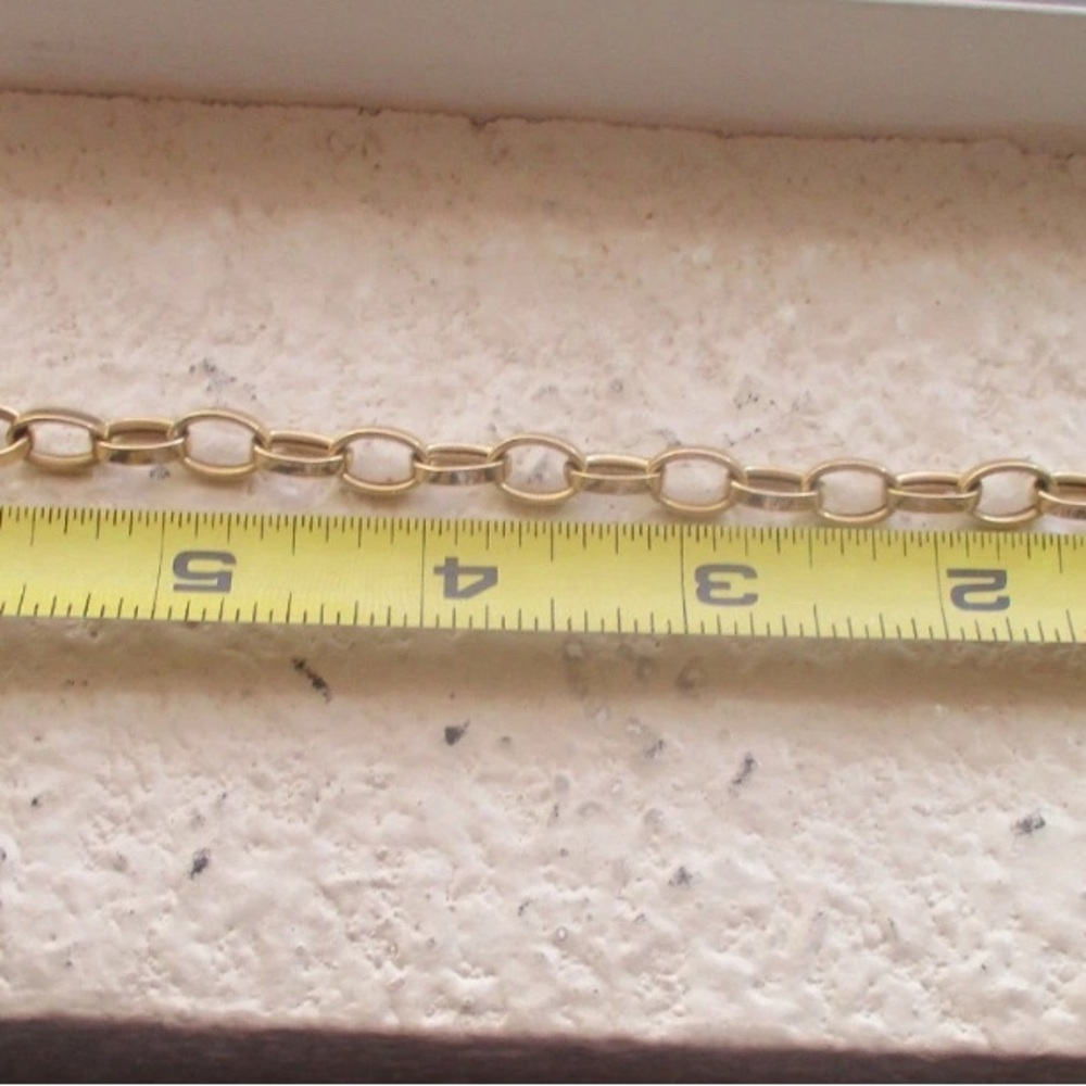 Gold Chain Bracelet with Heart Charm 14 k - Picture 6 of 7